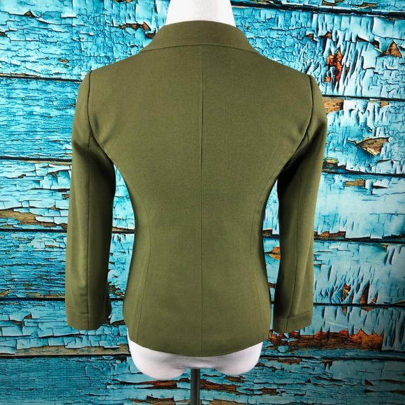 Stitch Fix Rebekah Olive Green Polka Dot Blazer - Picture 5 of 7